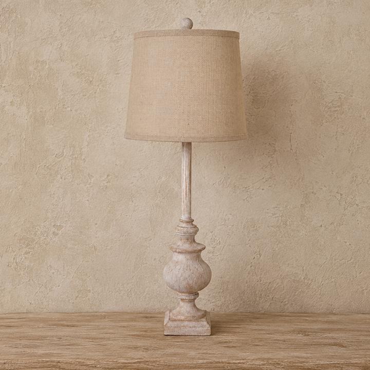 SANTIAGO TABLE LAMP BURLAP SHADE 25x30x78cm